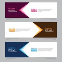 Vector abstract design web banner template. Web Design Elements - Header Design. Abstract geometric web banner template on grey background.