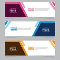 Vector abstract design web banner template. Web Design Elements - Header Design. Abstract geometric web banner template on grey background.