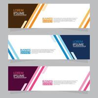 Vector abstract design web banner template. Web Design Elements - Header Design. Abstract geometric web banner template on grey background.