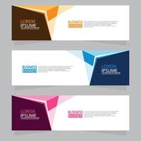 Vector abstract design web banner template. Web Design Elements - Header Design. Abstract geometric web banner template on grey background.