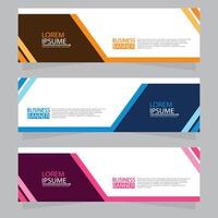 Vector abstract design web banner template. Web Design Elements - Header Design. Abstract geometric web banner template on grey background.