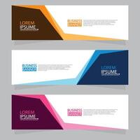 Vector abstract design web banner template. Web Design Elements - Header Design. Abstract geometric web banner template on grey background.