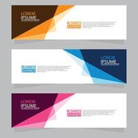 Vector abstract design web banner template. Web Design Elements - Header Design. Abstract geometric web banner template on grey background.