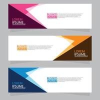 Vector abstract design web banner template. Web Design Elements - Header Design. Abstract geometric web banner template on grey background.