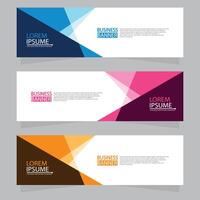 Vector abstract design web banner template. Web Design Elements - Header Design. Abstract geometric web banner template on grey background.