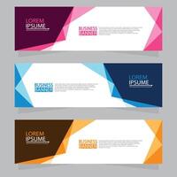 Vector abstract design web banner template. Web Design Elements - Header Design. Abstract geometric web banner template on grey background.