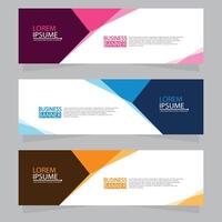 Vector abstract design web banner template. Web Design Elements - Header Design. Abstract geometric web banner template on grey background.