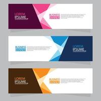 Vector abstract design web banner template. Web Design Elements - Header Design. Abstract geometric web banner template on grey background.