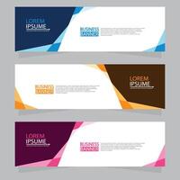 Vector abstract design web banner template. Web Design Elements - Header Design. Abstract geometric web banner template on grey background.