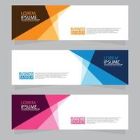 Vector abstract design web banner template. Web Design Elements - Header Design. Abstract geometric web banner template on grey background.