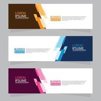 Vector abstract design web banner template. Web Design Elements - Header Design. Abstract geometric web banner template on grey background.