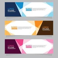 Vector abstract design web banner template. Web Design Elements - Header Design. Abstract geometric web banner template on grey background.