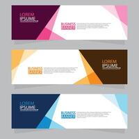 Vector abstract design web banner template. Web Design Elements - Header Design. Abstract geometric web banner template on grey background.