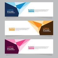 Vector abstract design web banner template. Web Design Elements - Header Design. Abstract geometric web banner template on grey background.