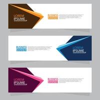 Vector abstract design web banner template. Web Design Elements - Header Design. Abstract geometric web banner template on grey background.