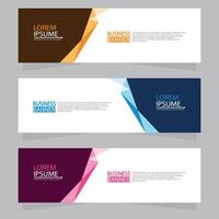 Vector abstract design web banner template. Web Design Elements - Header Design. Abstract geometric web banner template on grey background.