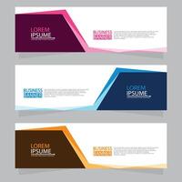 Vector abstract design web banner template. Web Design Elements - Header Design. Abstract geometric web banner template on grey background.