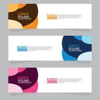 Vector abstract design web banner template. Web Design Elements - Header Design. Abstract geometric web banner template on grey background.