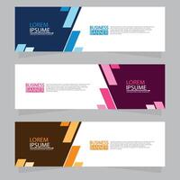 Vector abstract design web banner template. Web Design Elements - Header Design. Abstract geometric web banner template on grey background.