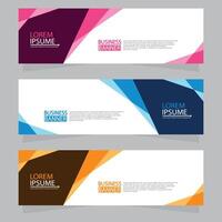 Vector abstract design web banner template. Web Design Elements - Header Design. Abstract geometric web banner template on grey background.