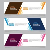 Vector abstract design web banner template. Web Design Elements - Header Design. Abstract geometric web banner template on grey background.