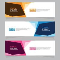 Vector abstract design web banner template. Web Design Elements - Header Design. Abstract geometric web banner template on grey background.