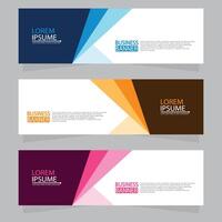 Vector abstract design web banner template. Web Design Elements - Header Design. Abstract geometric web banner template on grey background.