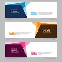 Vector abstract design web banner template. Web Design Elements - Header Design. Abstract geometric web banner template on grey background.