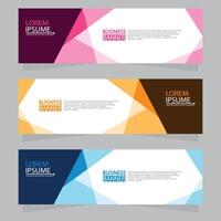 Vector abstract design web banner template. Web Design Elements - Header Design. Abstract geometric web banner template on grey background.