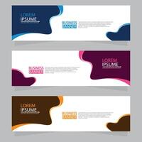 Vector abstract design web banner template. Web Design Elements - Header Design. Abstract geometric web banner template on grey background.