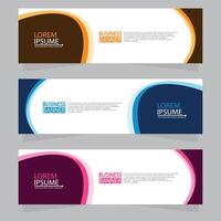 Vector abstract design web banner template. Web Design Elements - Header Design. Abstract geometric web banner template on grey background.