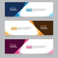 Vector abstract design web banner template. Web Design Elements - Header Design. Abstract geometric web banner template on grey background.