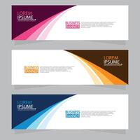 Vector abstract design web banner template. Web Design Elements - Header Design. Abstract geometric web banner template on grey background.