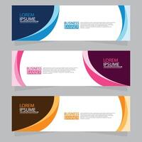 Vector abstract design web banner template. Web Design Elements - Header Design. Abstract geometric web banner template on grey background.