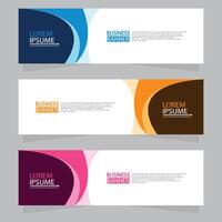 Vector abstract design web banner template. Web Design Elements - Header Design. Abstract geometric web banner template on grey background.