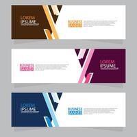 Vector abstract design web banner template. Web Design Elements - Header Design. Abstract geometric web banner template on grey background.