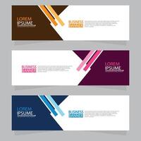 Vector abstract design web banner template. Web Design Elements - Header Design. Abstract geometric web banner template on grey background.