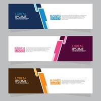 Vector abstract design web banner template. Web Design Elements - Header Design. Abstract geometric web banner template on grey background.