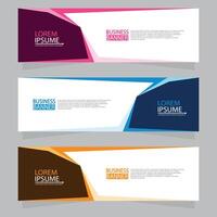 Vector abstract design web banner template. Web Design Elements - Header Design. Abstract geometric web banner template on grey background.