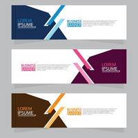 Vector abstract design web banner template. Web Design Elements - Header Design. Abstract geometric web banner template on grey background.