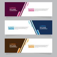 Vector abstract design web banner template. Web Design Elements - Header Design. Abstract geometric web banner template on grey background.