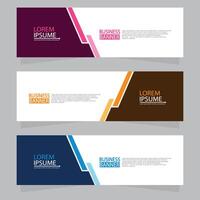 Vector abstract design web banner template. Web Design Elements - Header Design. Abstract geometric web banner template on grey background.