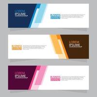 Vector abstract design web banner template. Web Design Elements - Header Design. Abstract geometric web banner template on grey background.