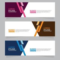 Vector abstract design web banner template. Web Design Elements - Header Design. Abstract geometric web banner template on grey background.