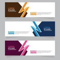 Vector abstract design web banner template. Web Design Elements - Header Design. Abstract geometric web banner template on grey background.