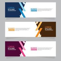 Vector abstract design web banner template. Web Design Elements - Header Design. Abstract geometric web banner template on grey background.