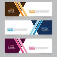 Vector abstract design web banner template. Web Design Elements - Header Design. Abstract geometric web banner template on grey background.