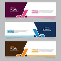 Vector abstract design web banner template. Web Design Elements - Header Design. Abstract geometric web banner template on grey background.