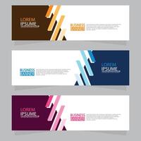 Vector abstract design web banner template. Web Design Elements - Header Design. Abstract geometric web banner template on grey background.