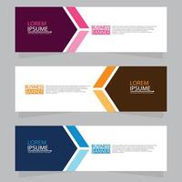 Vector abstract design web banner template. Web Design Elements - Header Design. Abstract geometric web banner template on grey background.